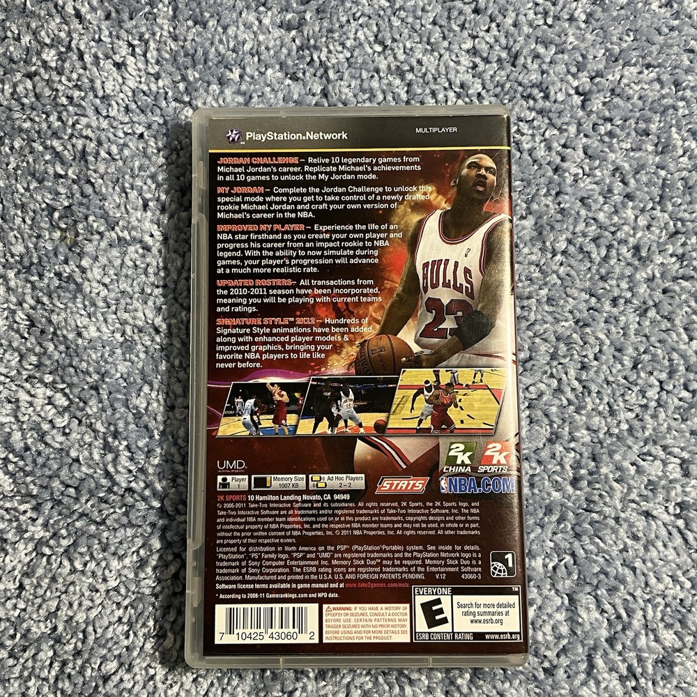 NBA 2K12 (Sony PSP PlayStation game) Michael Jordan 2K Sports Complete PSP - Picture 2 of 5